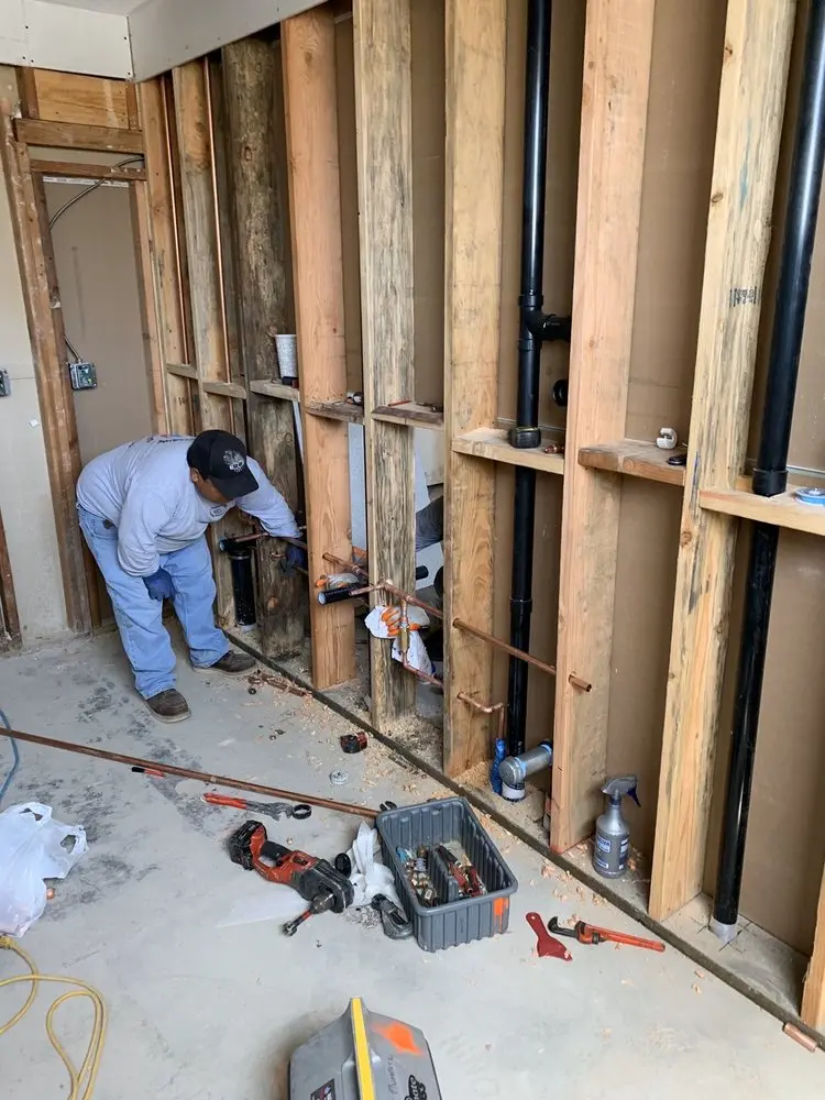 Commercial rough-in plumbing for Gas Line Repair in Oswego